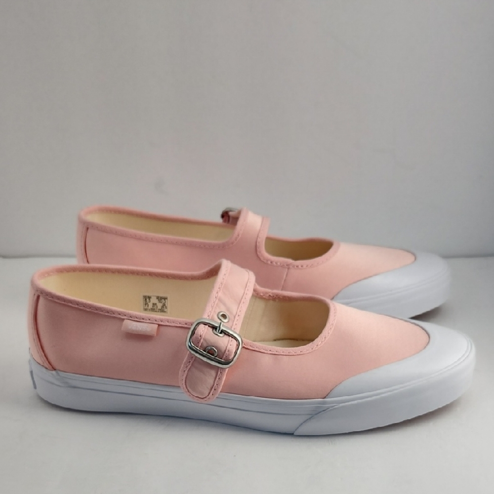 Vans Pink Strap Sneakers With A Satiny Finish